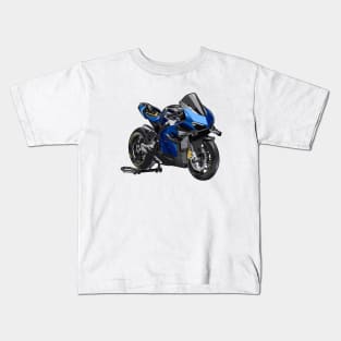 Blue Superleggera V4 Illustration Kids T-Shirt